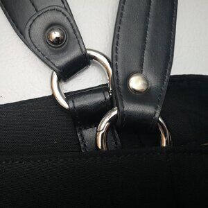 Miche Black Demi Base Bag w/ Plain Black Handles & Silver Tone Carabineers